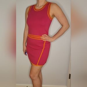 NWT House of Harlow 1960 Pink & Orange 2 Piece Skirt Set Size Large